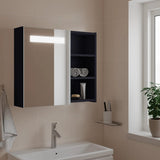 vidaXL Bathroom Cabinet with Mirror and LED 45x13x52 cm White