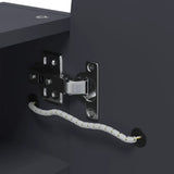 vidaXL Badkamerkast met spiegel en LED gebogen 42x13x70 cm wit