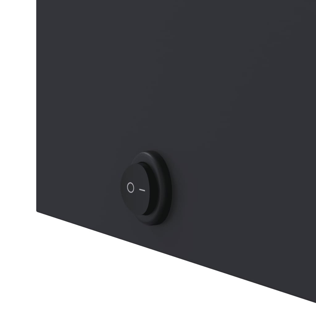 vidaXL Badkamerkast met spiegel en LED gebogen 42x13x70 cm wit