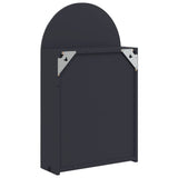 vidaXL Badkamerkast met spiegel en LED gebogen 42x13x70 cm wit