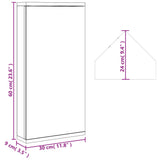 vidaXL Bathroom Cabinet with Mirror 30x24x60 cm White