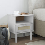 vidaXL Nachtkastje SENJA rattan-look 40x35x48 cm grenenhout bruin