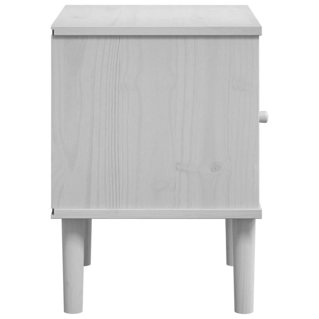vidaXL Nachtkastje SENJA rattan-look 40x35x48 cm grenenhout bruin