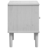 vidaXL Nachtkastje SENJA rattan-look 40x35x48 cm grenenhout bruin