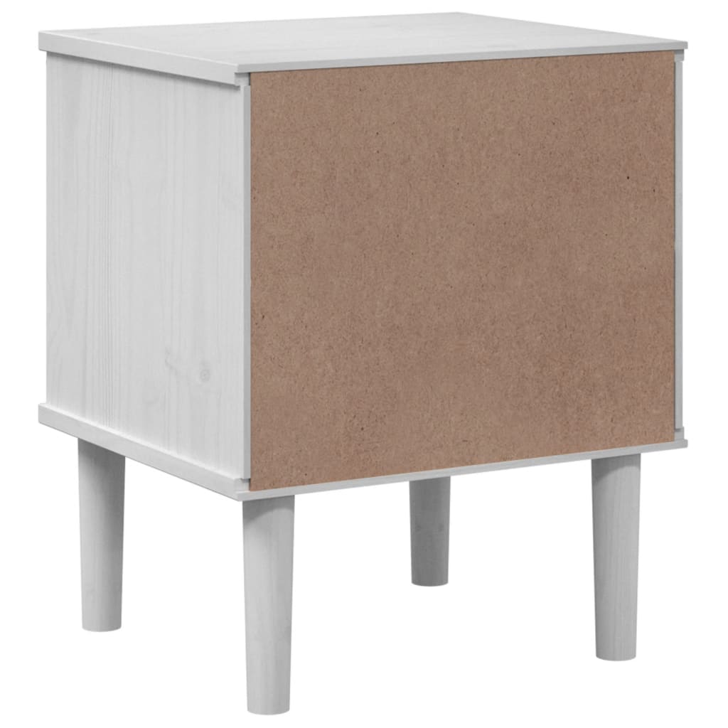 vidaXL Nachtkastje SENJA rattan-look 40x35x48 cm grenenhout bruin