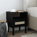 vidaXL Nachtkastje SENJA rattan-look 40x35x48 cm grenenhout bruin