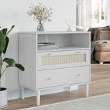 vidaXL Dressoir SENJA rattan-look 80x40x80 cm massief grenenhout bruin