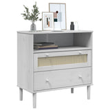 vidaXL Dressoir SENJA rattan-look 80x40x80 cm massief grenenhout bruin