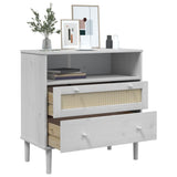 vidaXL Dressoir SENJA rattan-look 80x40x80 cm massief grenenhout bruin