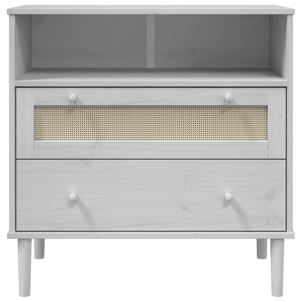 vidaXL Dressoir SENJA rattan-look 80x40x80 cm massief grenenhout bruin