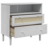 vidaXL Dressoir SENJA rattan-look 80x40x80 cm massief grenenhout bruin