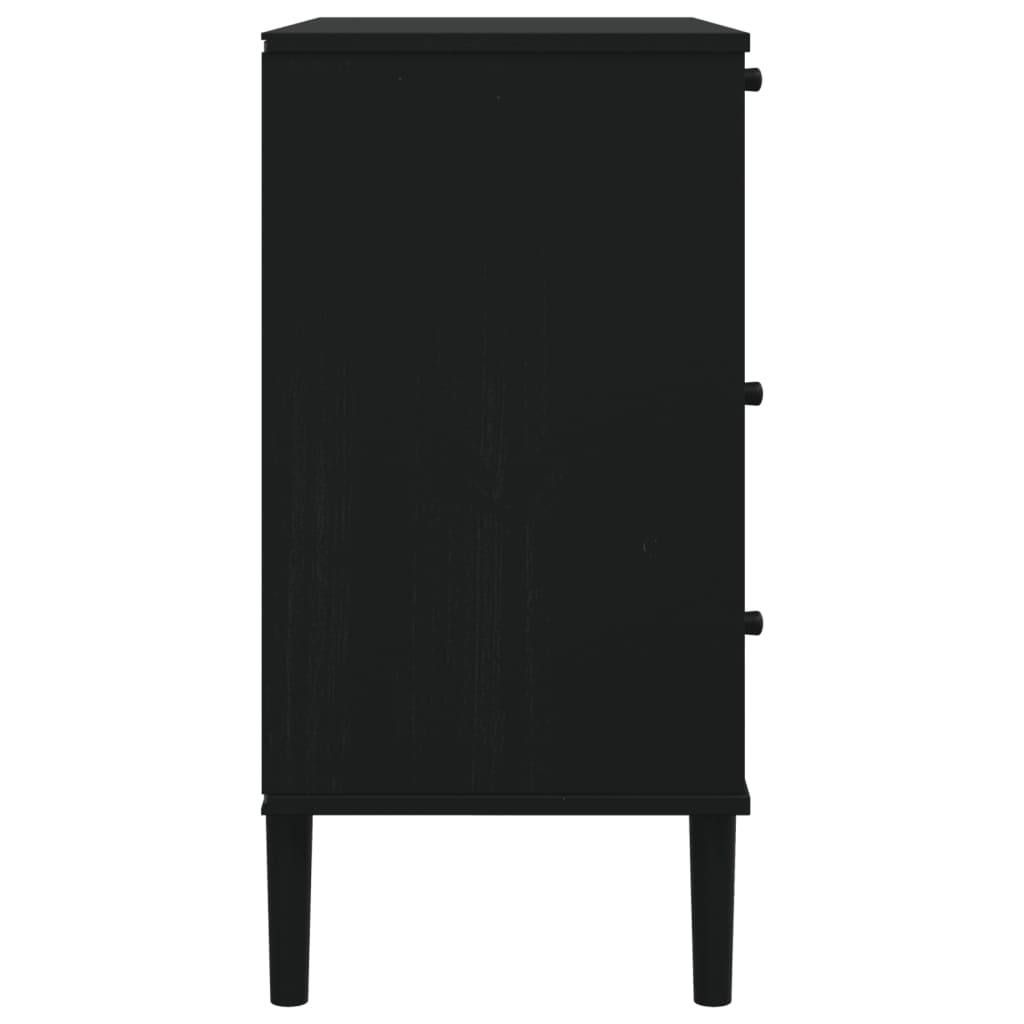 vidaXL Chest of Drawers SENJA rattan-look 80x40x80 cm solid pine wood brown