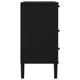 vidaXL Chest of Drawers SENJA rattan-look 80x40x80 cm solid pine wood brown