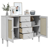 vidaXL Sideboard SENJA Rattan-Look 112x40x80 cm Pine Wood Brown
