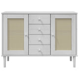 vidaXL Sideboard SENJA Rattan-Look 112x40x80 cm Pine Wood Brown