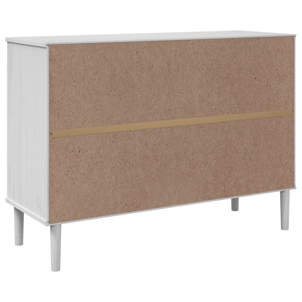 vidaXL Sideboard SENJA Rattan-Look 112x40x80 cm Pine Wood Brown