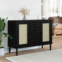 vidaXL Sideboard SENJA Rattan-Look 112x40x80 cm Pine Wood Brown
