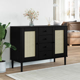 vidaXL Sideboard SENJA Rattan-Look 112x40x80 cm Pine Wood Brown