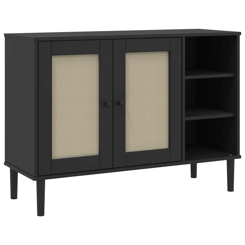 vidaXL Dressoir SENJA 112x40x80 cm rattan massief grenenhout bruin