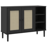 vidaXL Dressoir SENJA 112x40x80 cm rattan massief grenenhout bruin
