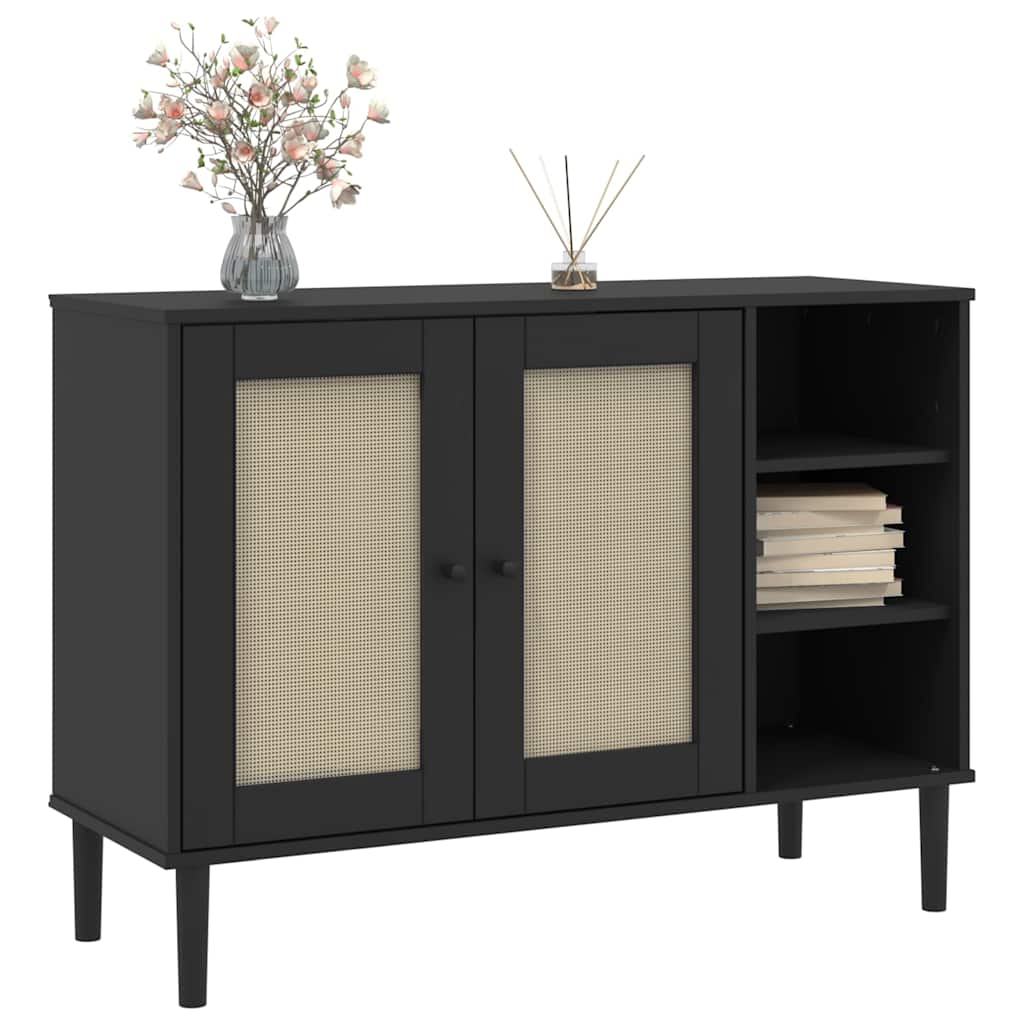 vidaXL Dressoir SENJA 112x40x80 cm rattan massief grenenhout bruin