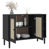 vidaXL Dressoir SENJA 112x40x80 cm rattan massief grenenhout bruin