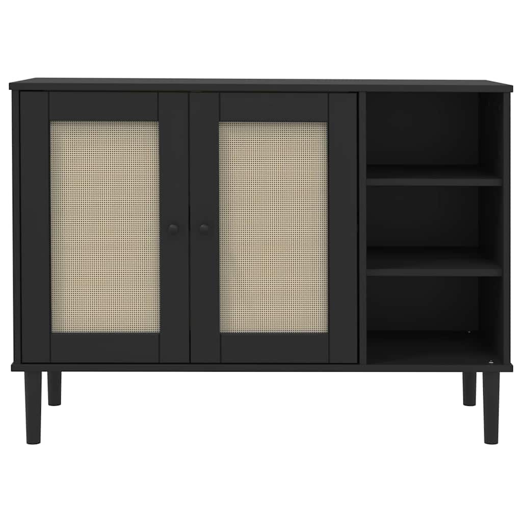 vidaXL Dressoir SENJA 112x40x80 cm rattan massief grenenhout bruin