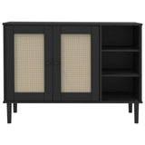 vidaXL Dressoir SENJA 112x40x80 cm rattan massief grenenhout bruin