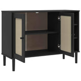 vidaXL Dressoir SENJA 112x40x80 cm rattan massief grenenhout bruin