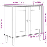 vidaXL Dressoir SENJA 80x35x80 cm rattan look massief grenenhout bruin