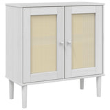 vidaXL Dressoir SENJA 80x35x80 cm rattan look massief grenenhout bruin