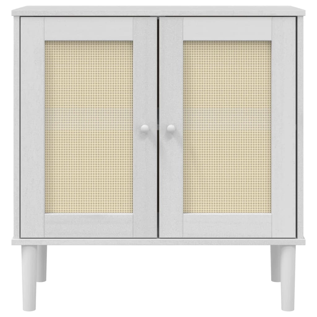 vidaXL Dressoir SENJA 80x35x80 cm rattan look massief grenenhout bruin