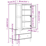 vidaXL Kledingkast SENJA 90x55x175 cm rattan look grenenhout wit