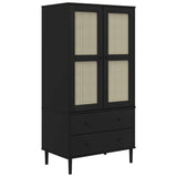 vidaXL Kledingkast SENJA 90x55x175 cm rattan look grenenhout wit