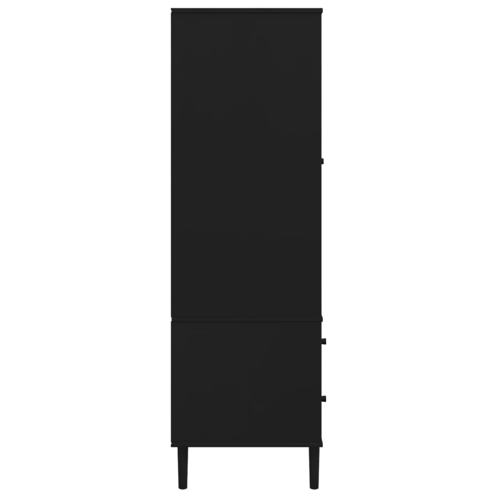 vidaXL Kledingkast SENJA 90x55x175 cm rattan look grenenhout wit