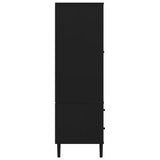 vidaXL Kledingkast SENJA 90x55x175 cm rattan look grenenhout wit