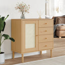 vidaXL Dressoir SENJA 80x40x80 cm rattan look massief grenenhout bruin