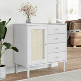 vidaXL Dressoir SENJA 80x40x80 cm rattan look massief grenenhout bruin
