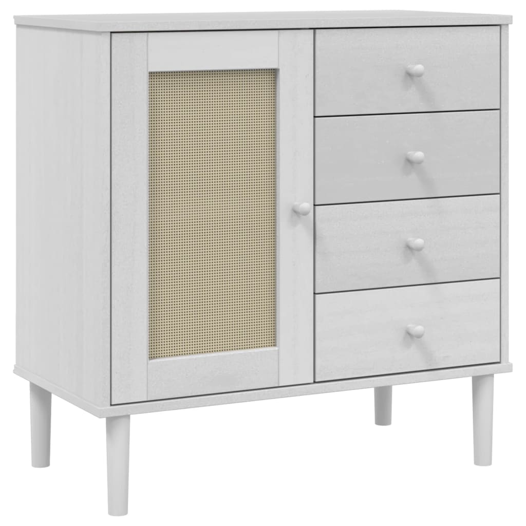 vidaXL Dressoir SENJA 80x40x80 cm rattan look massief grenenhout bruin