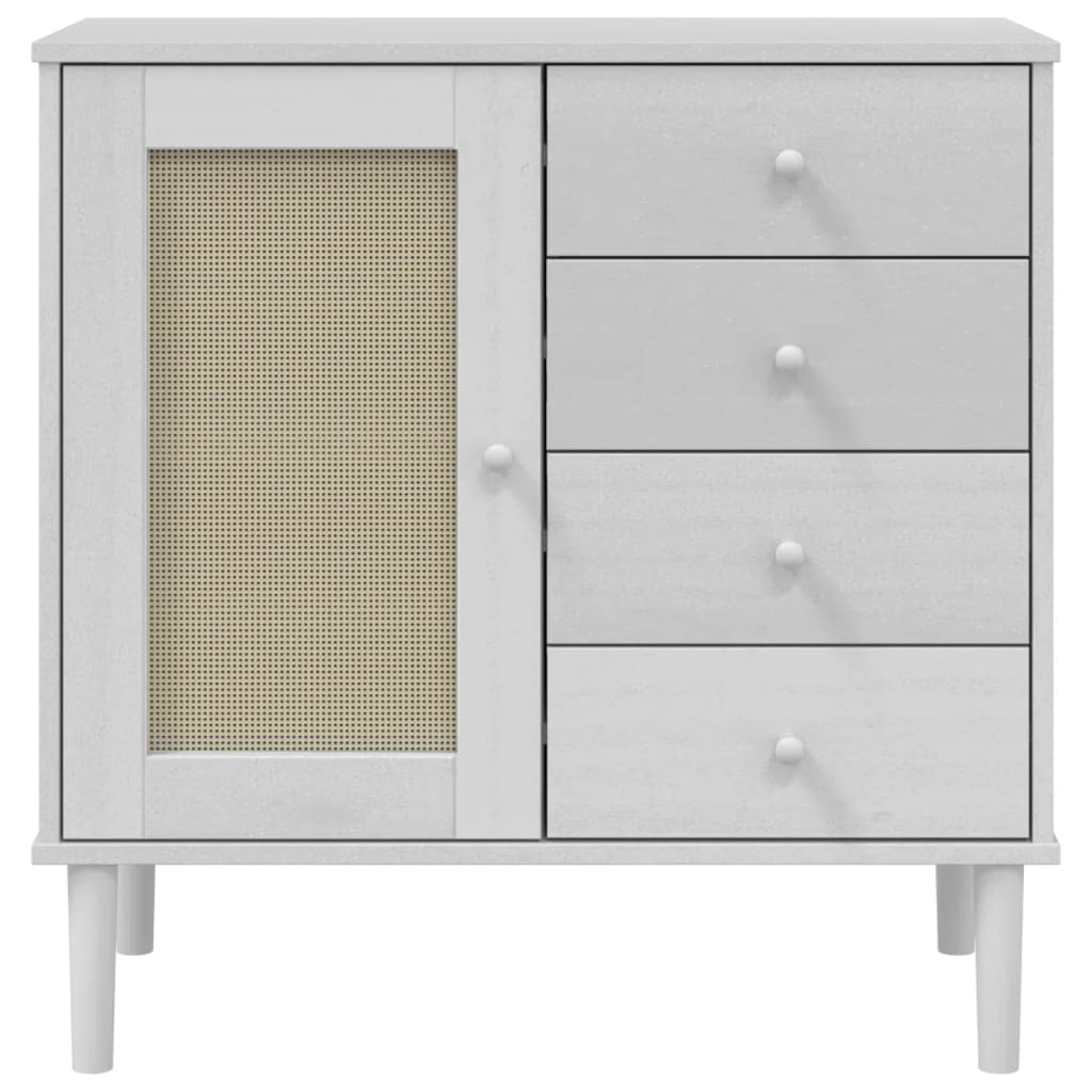 vidaXL Dressoir SENJA 80x40x80 cm rattan look massief grenenhout bruin