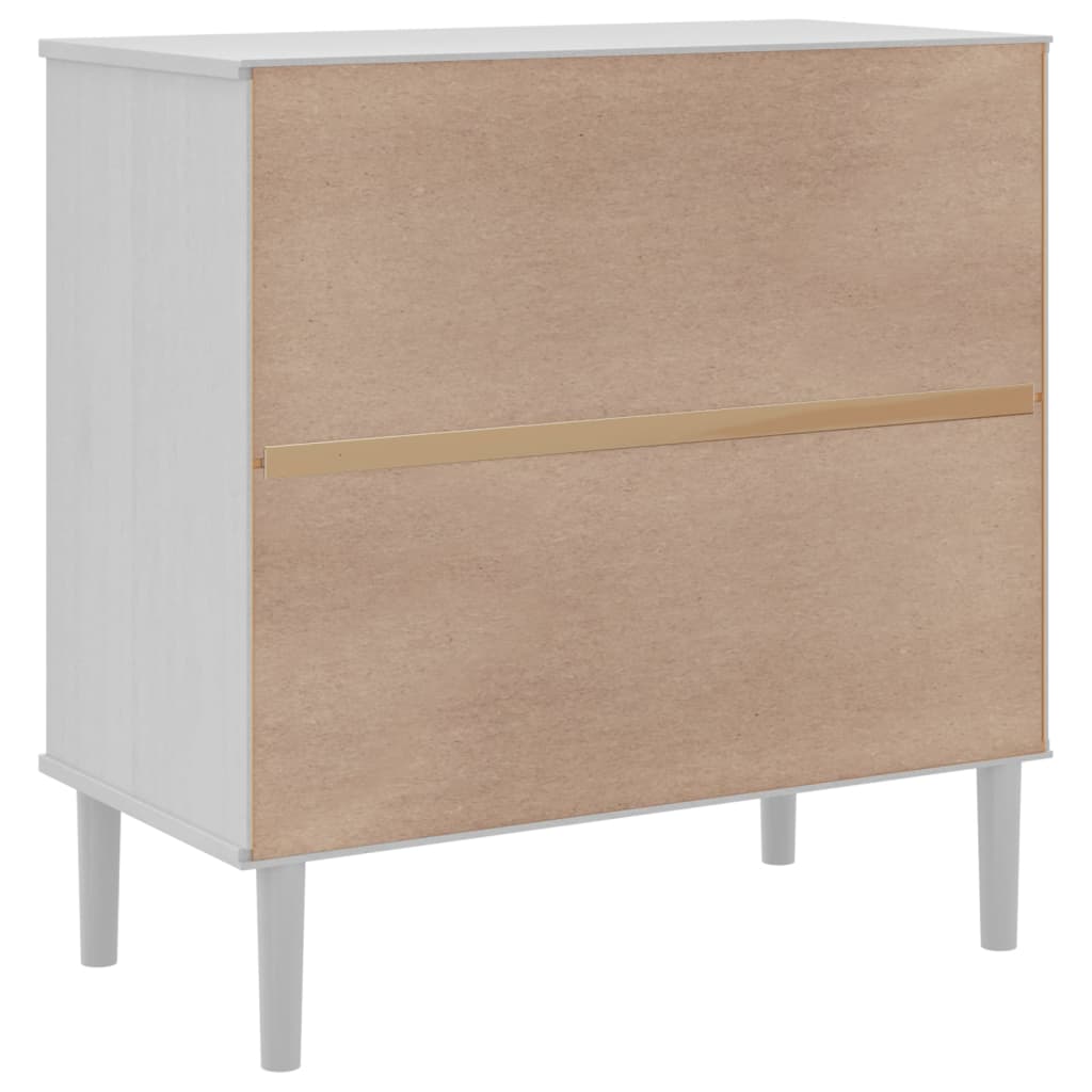 vidaXL Dressoir SENJA 80x40x80 cm rattan look massief grenenhout bruin