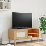 vidaXL TV cabinet SENJA 106x40x49 cm rattan solid pine wood brown