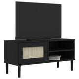 vidaXL TV cabinet SENJA 106x40x49 cm rattan solid pine wood brown