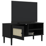 vidaXL TV cabinet SENJA 106x40x49 cm rattan solid pine wood brown