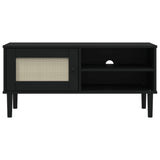 vidaXL TV cabinet SENJA 106x40x49 cm rattan solid pine wood brown