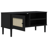 vidaXL TV cabinet SENJA 106x40x49 cm rattan solid pine wood brown