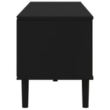 vidaXL Tv-meubel SENJA 158x40x49 cm rattan-look massief grenen zwart