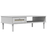 vidaXL Coffee table SENJA 100x55x33 cm rattan-look solid wood white