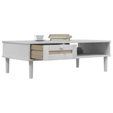 vidaXL Coffee table SENJA 100x55x33 cm rattan-look solid wood white