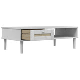 vidaXL Coffee table SENJA 100x55x33 cm rattan-look solid wood white